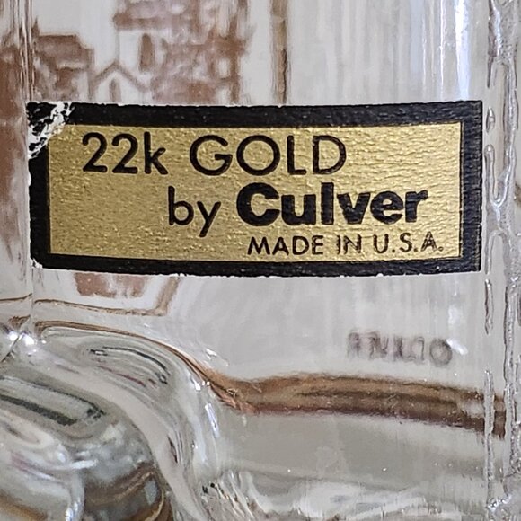 Rare Find Collectible Culver Vintage Boston MA 22 Karat Gold Beer Stein - Picture 6 of 9